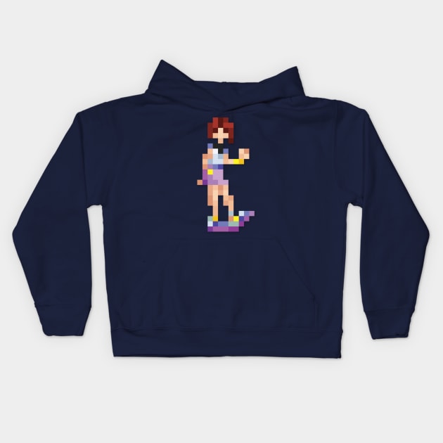 Kairi low-res pixelart Kids Hoodie by JinnPixel